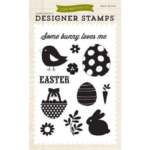 Echo Park - Happy Easter Collection - Clear Acrylic Stamps - Some Bunny Loves Me