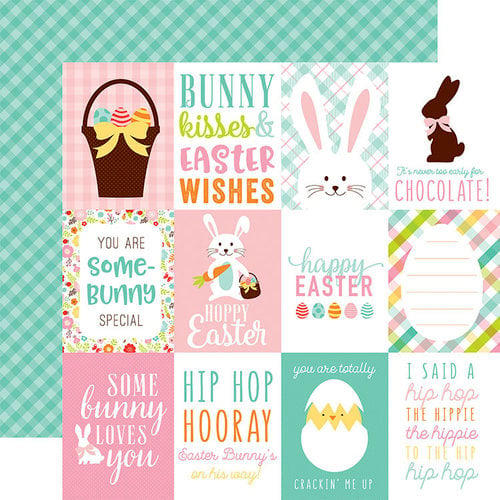 Echo Park - Hello Easter Collection - 12 x 12 Double Sided Paper - 3 x 4 Journaling Cards