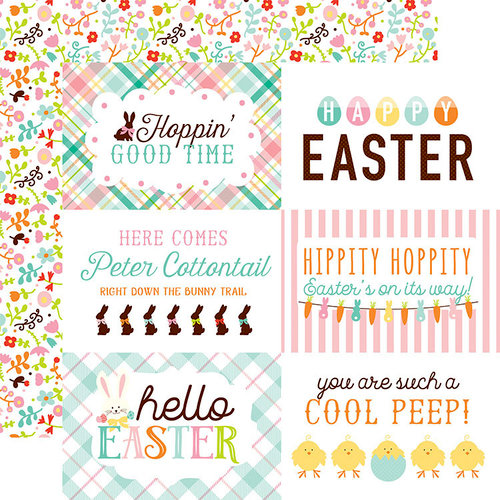 Echo Park - Hello Easter Collection - 12 x 12 Double Sided Paper - 4 x 6 Journaling Cards
