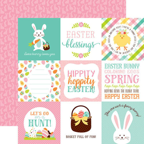 Echo Park - Hello Easter Collection - 12 x 12 Double Sided Paper - 4 x 4 Journaling Cards