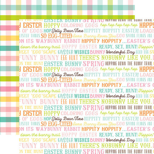 Echo Park - Hello Easter Collection - 12 x 12 Double Sided Paper - Easter Words
