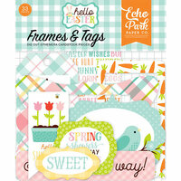 Echo Park - Hello Easter Collection - Ephemera - Frames and Tags