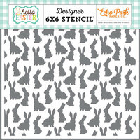 Echo Park - Hello Easter Collection - 6 x 6 Stencil - Chocolate Bunny