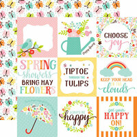 Echo Park - Hello Spring Collection - 12 x 12 Double Sided Paper - 4 x 4 Journaling Cards