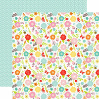 Echo Park - Hello Spring Collection - 12 x 12 Double Sided Paper - Spring Flowers