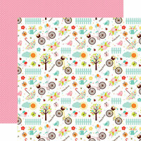 Echo Park - Hello Spring Collection - 12 x 12 Double Sided Paper - Happy Spring