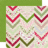 Echo Park - Home for the Holidays Collection - Christmas - 12 x 12 Double Sided Paper - Festive Chevron