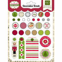 Echo Park - Home for the Holidays Collection - Christmas - Decorative Brads