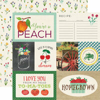 Echo Park - Homegrown Collection - 12 x 12 Double Sided Paper - Homegrown Journaling Cards