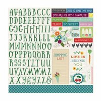 Echo Park - Homegrown Collection - 12 x 12 Cardstock Stickers - Alphabet
