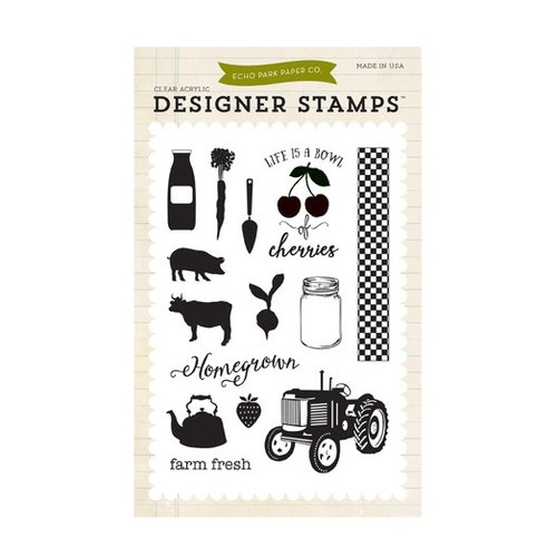 Echo Park - Homegrown Collection - Clear Photopolymer Stamps - Farm Fresh