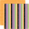 Echo Park - Happy Halloween Collection - 12 x 12 Double Sided Paper - Magic Stripes, CLEARANCE