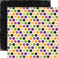 Echo Park - Happy Halloween Collection - 12 x 12 Double Sided Paper - Spooky Dots, CLEARANCE