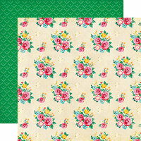 Echo Park - Happiness is Homemade Collection - 12 x 12 Double Sided Paper - Fresh Baked Floral