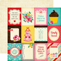 Echo Park - Happiness is Homemade Collection - 12 x 12 Double Sided Paper - 3 x 4 Journaling Cards