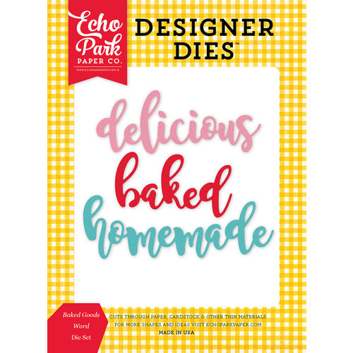 Echo Park - Happiness is Homemade Collection - Designer Dies - Baked Goods Words