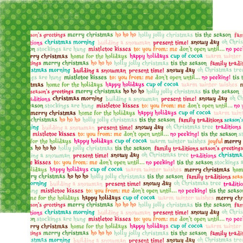 Echo Park - Holly Jolly Christmas Collection - 12 x 12 Double Sided Paper - Glad Tidings