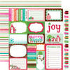 Echo Park - Holly Jolly Christmas Collection - 12 x 12 Double Sided Paper - Journaling Cards