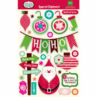 Echo Park - Holly Jolly Christmas Collection - Layered Chipboard Stickers