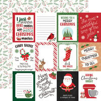 Echo Park - Have A Holly Jolly Christmas Collection - 12 x 12 Double Sided Paper - 3 x 4 Journaling Cards