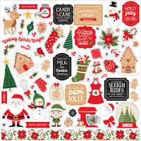 Echo Park - Have A Holly Jolly Christmas Collection - 12 x 12 Cardstock Stickers - Elements