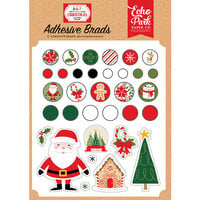 Echo Park - Have A Holly Jolly Christmas Collection - Self Adhesive Decorative Brads