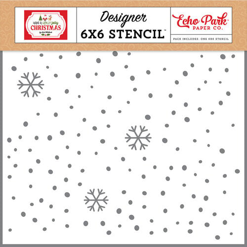 Echo Park - Have A Holly Jolly Christmas Collection - 6 x 6 Stencils - Noel Night Sky