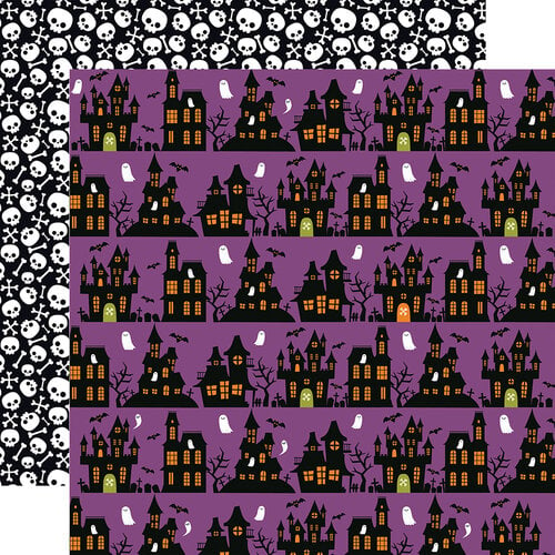 Echo Park - Halloween Magic Collection - 12 x 12 Double Sided Paper - Halloween Night