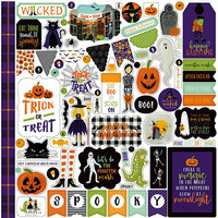 Echo Park - Hocus Pocus Collection - Halloween - 12 x 12 Cardstock Stickers - Elements