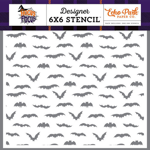 Echo Park - Hocus Pocus Collection - Halloween - 6 x 6 Stencil - Black Bats