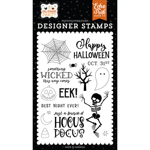Echo Park - Halloween Party Collection - Clear Photopolymer Stamps - Something Wicked