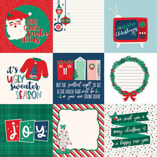 Echo Park - Happy Holidays Collection - 12 x 12 Double Sided Paper - 4 x 4 Journaling Cards Echo Park - Happy Holidays Collection - 12 x 12 Double Sided Paper - 4 x 4 Journaling Cards