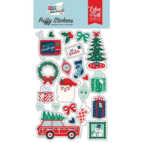 Echo Park - Happy Holidays Collection - Puffy Stickers