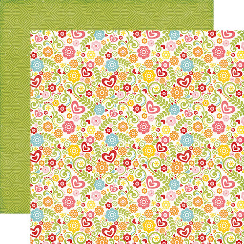 Echo Park - Happy Summer Collection - 12 x 12 Double Sided Paper - Summer Blossoms