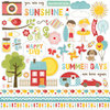 Echo Park - Happy Summer Collection - 12 x 12 Cardstock Stickers - Elements