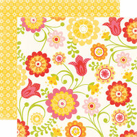 Echo Park - Hello Summer Collection - 12 x 12 Double Sided Paper - Happy Flowers