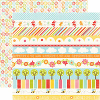 Echo Park - Hello Summer Collection - 12 x 12 Double Sided Paper - Borders