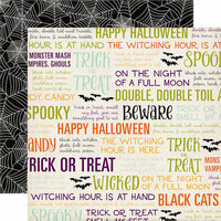 Echo Park - Halloween Town Collection - 12 x 12 Double Sided Paper - Trick or Treat