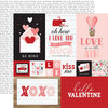 Echo Park - Hello Valentine Collection - 12 x 12 Double Sided Paper - Multi Journaling Cards
