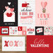 Echo Park - Hello Valentine Collection - 12 x 12 Double Sided Paper - Multi Journaling Cards