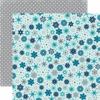 Echo Park - Hello Winter Collection - 12 x 12 Double Sided Paper - Winter Snowfall