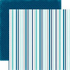 Echo Park - Hello Winter Collection - 12 x 12 Double Sided Paper - Chilled Stripes