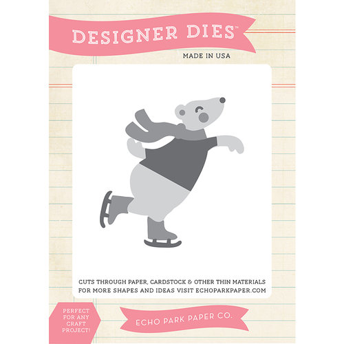 Echo Park - Hello Winter Collection - Designer Dies - Skating Bear