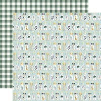 Echo Park - It's A Boy Collection - 12 x 12 Double Sided Paper - Boy Baby Bottles