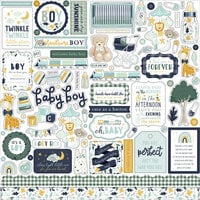 Echo Park - It's A Boy Collection - 12 x 12 Cardstock Stickers - Elements