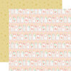 Echo Park - It's A Girl Collection - 12 x 12 Double Sided Paper - Girl Baby Bottles