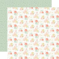 Echo Park - It's A Girl Collection - 12 x 12 Double Sided Paper - Nursery Room Flowers