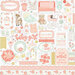Echo Park - It's A Girl Collection - 12 x 12 Cardstock Stickers - Elements