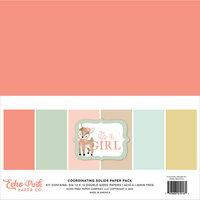 Echo Park - It's A Girl Collection - 12 x 12 Paper Pack - Solids
