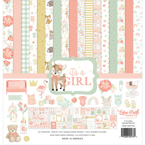 Echo Park - It's A Girl Collection - 12 x 12 Collection Kit